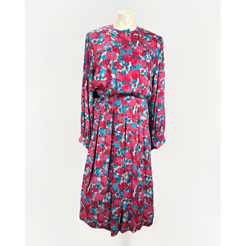 Country Sophisticates Petite Pendleton 2pc Gentry Floral Skirt & Blouse Sz 14/16